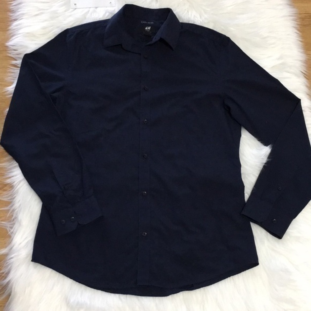 H&M slim fit Menβs long sleeve size M - Picture 5 of 5
